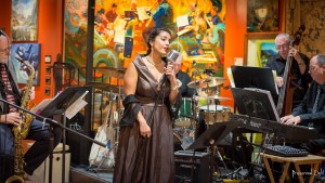 Don Wade & Yanti Rowland/Sax Among Friends Friday night jazz at Martin Street Art & Music Gallery in downtown Penticton, British Columbia.