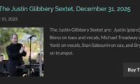 Justin Glibbery Sextet @ Vernon Jazz Club **NEW YEARS EVE**