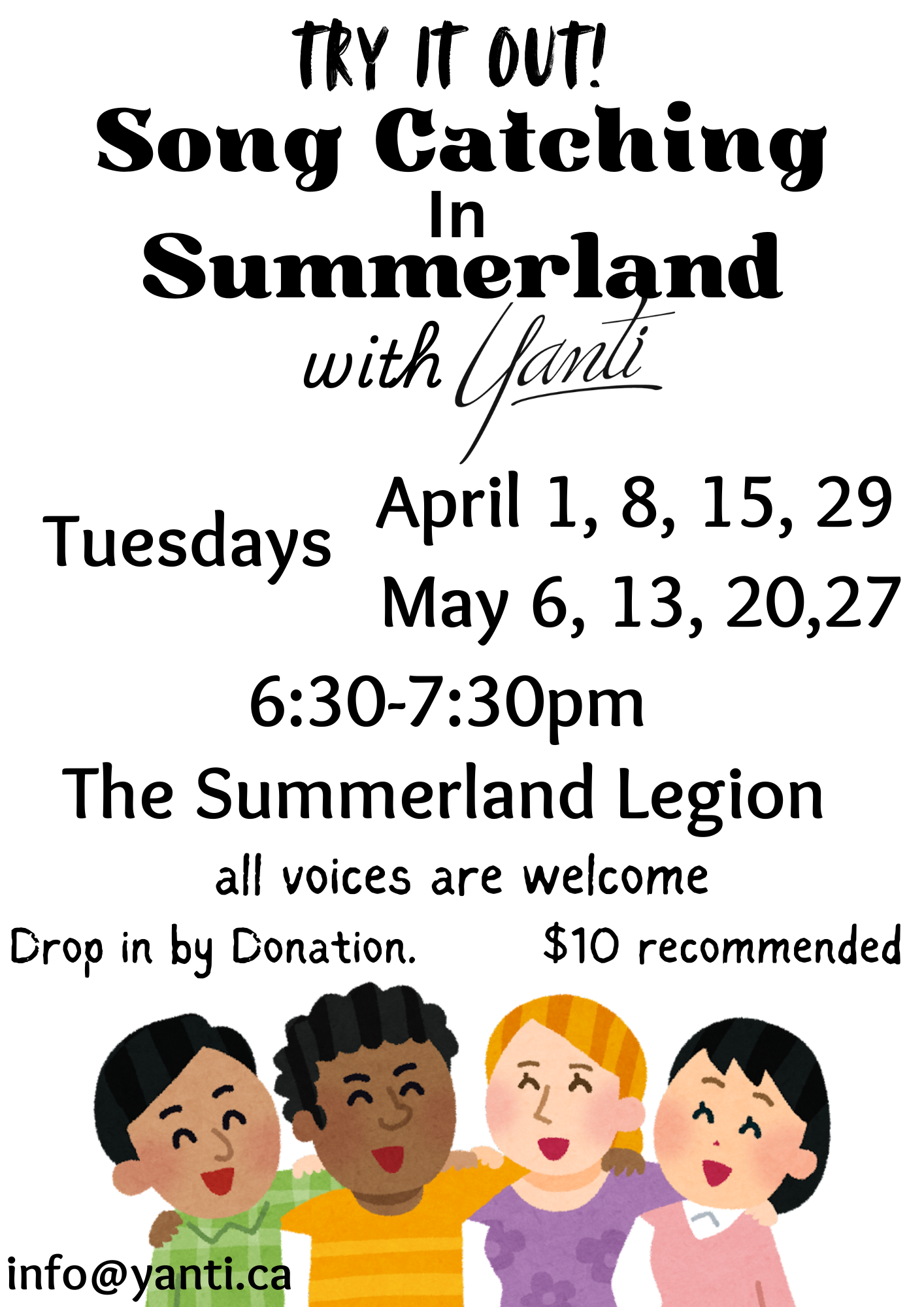 Tuesday Song Catching in Summerland