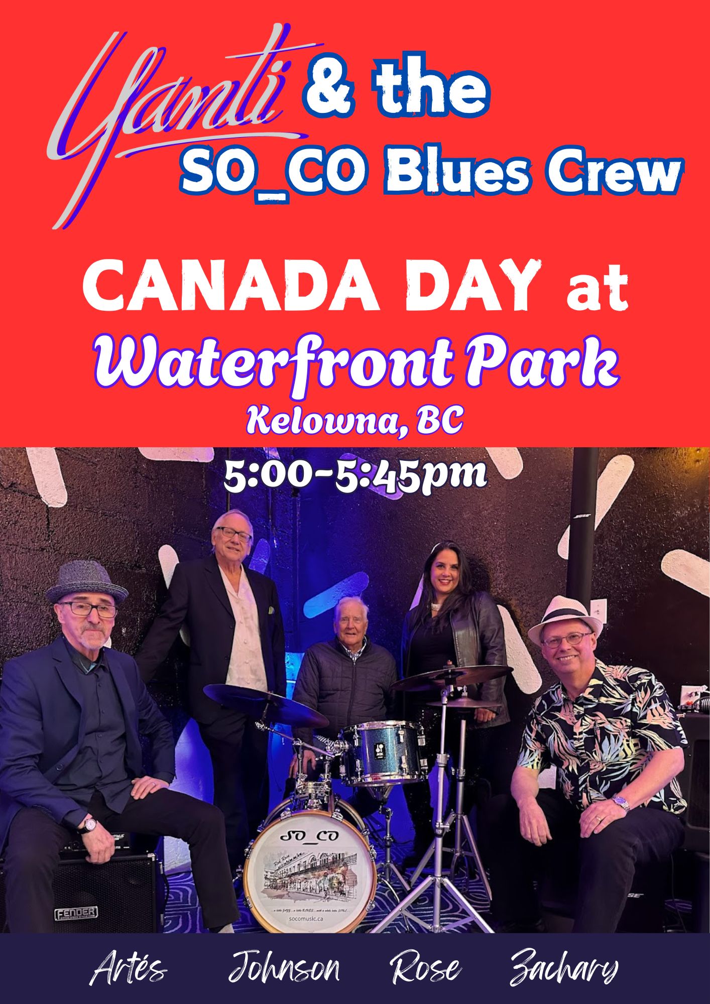 Yanti & The So_Co Blues Crew Canada Day in Kelowna!