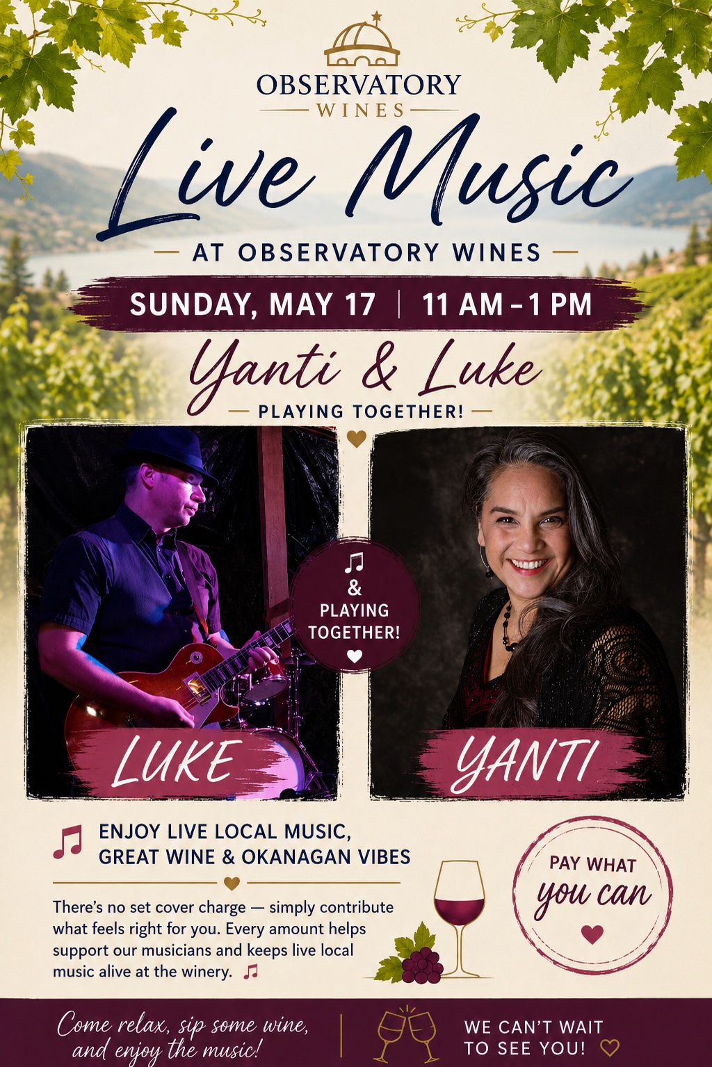 Yanti with Luke at Observatory Winery