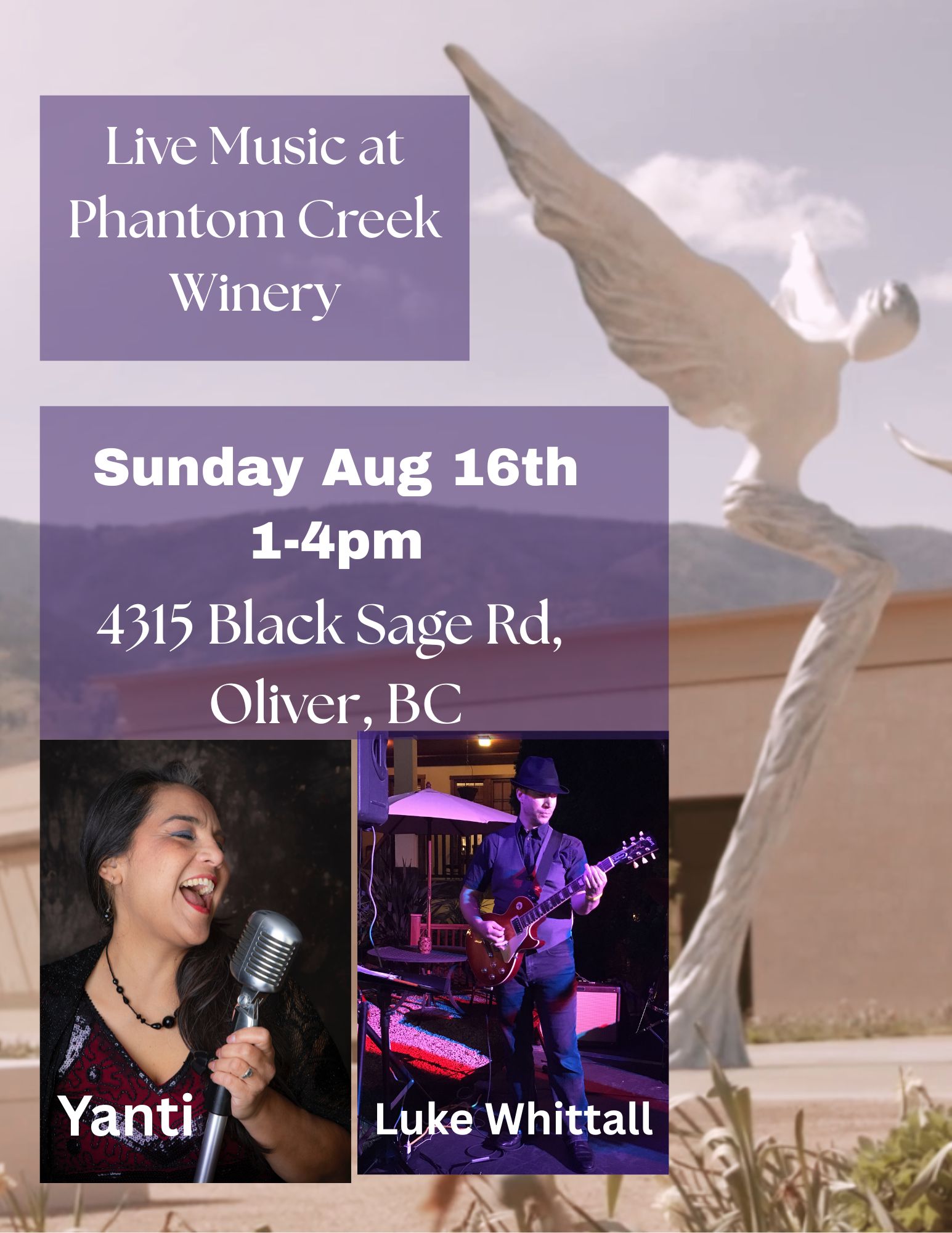 Yanti with Luke Whittall at Phantom Creek Estates Winery