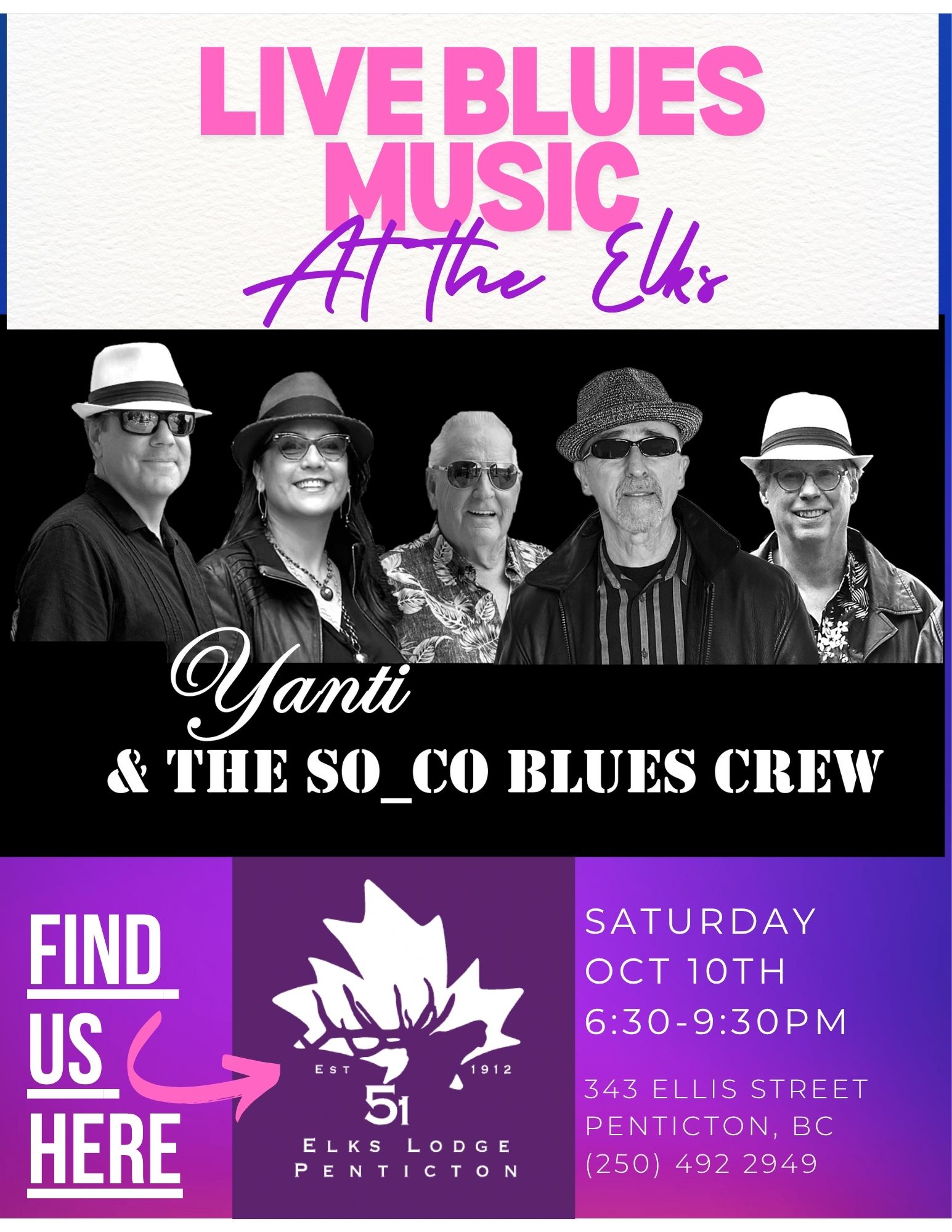 Yanti & SoCo Blues Crew @ Penticton Elks Lodge